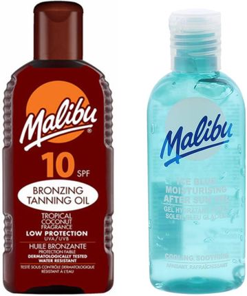 Malibu Olejek Do Opalania SPF10 200ml + Żel Po Opalaniu 100ml