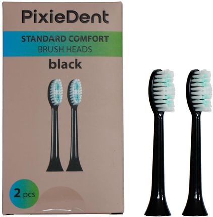 Końcówki do szczoteczki PixieDent Diamond - Standard Comfort czarne 2 sztuki