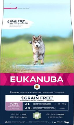 Eukanuba Grain Free Jagnięcina dla szczeniąt dużych ras 3kg