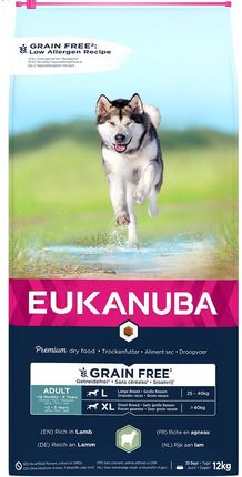 Eukanuba Grain Free Jagnięcina dla dorosłych psów dużych ras 12kg