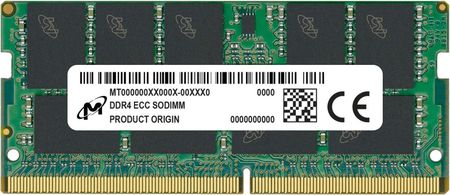 Micron moduł pamięci 16 GB 1 x 16 GB DDR4 3200 Mhz Korekcja ECC MTA9ASF2G72HZ-3G2R