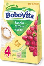 Bobovita Kaszka Bezmleczna Ryżowa Malina Po 4 Miesiącu 180G - Kaszki dla dzieci