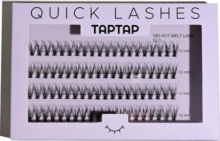 TAPTAP Quick Lashes Kępki Rzęs 18D Hot Melt Lash 12C