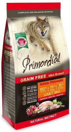 Primordial Dog Grain Free Mini Adult Quail & Duck 6Kg