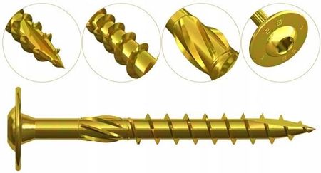 Azmet Wkręt Ciesielski 8X50 Z Łbem Talerzykowym (WCT08050)