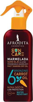 Afrodita Sun Care Dry Oil SPF6 Brązujący Olejek Z Marchwi