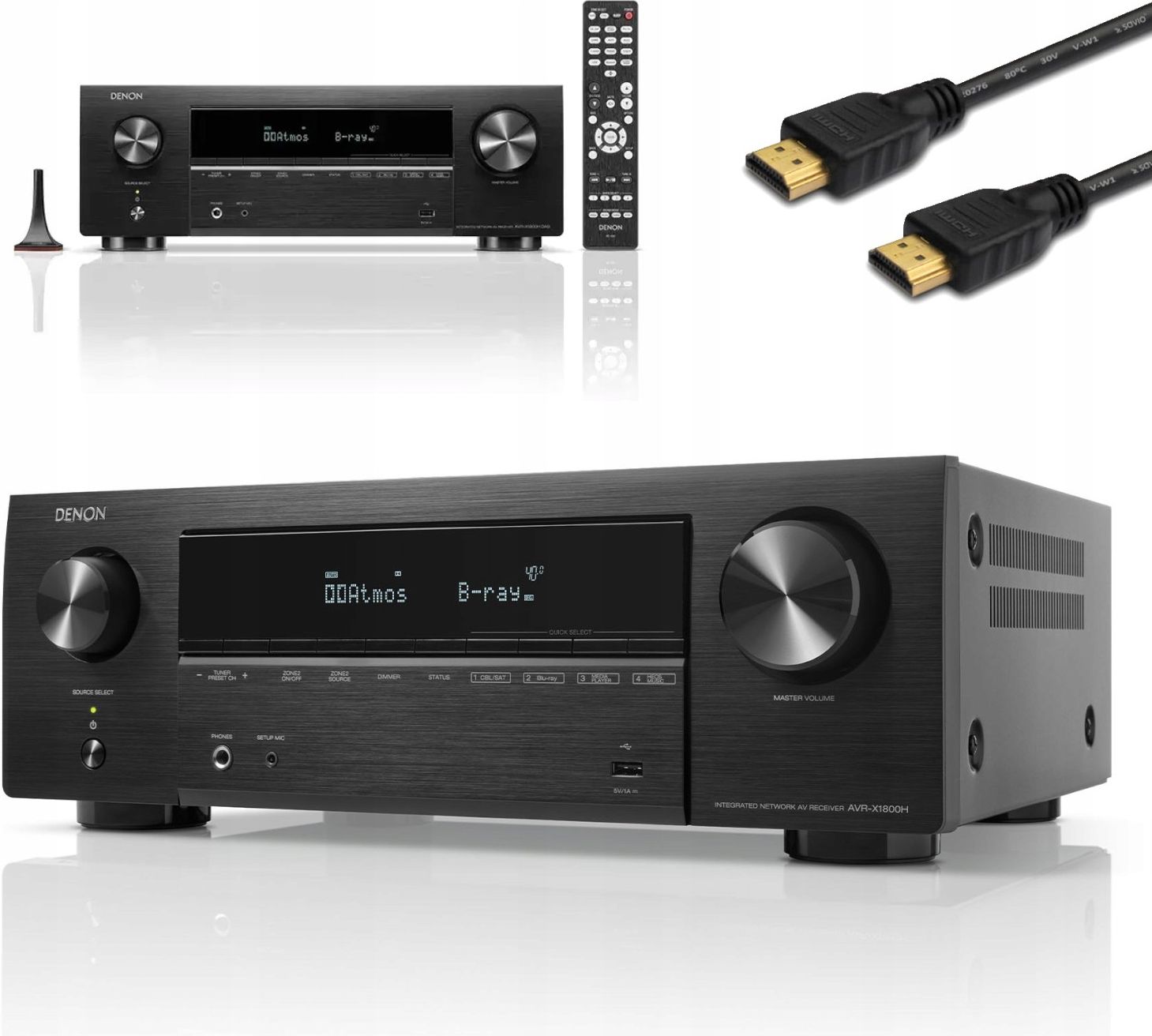 Denon AVR-X1800H DAB Amplificatore AV 7.2 Canali Con 8K E HEOS