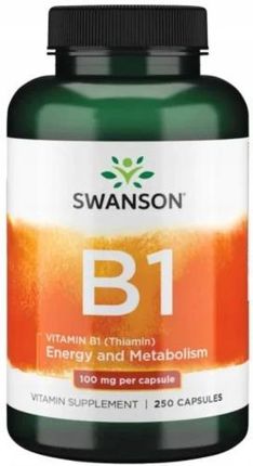 B1 Vitamin B1 Thiamin Witamina B 1 100Mg 250 Kaps Swanson