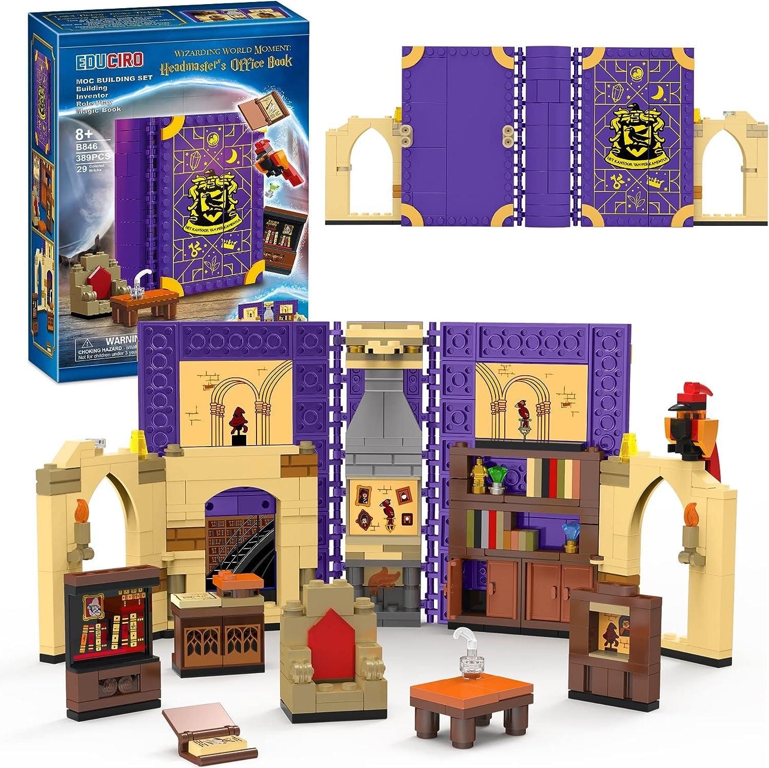 Educiro Harry World 6 In 1 Car Toys Building Set Gifts For Kids, Girls, And Boys Ages 6-12 (423Pcs),Sports Car,Van Truck,Harry'S Truck,Knight Lxury Car,Wagon,Magic Express,Not For Lego Sets