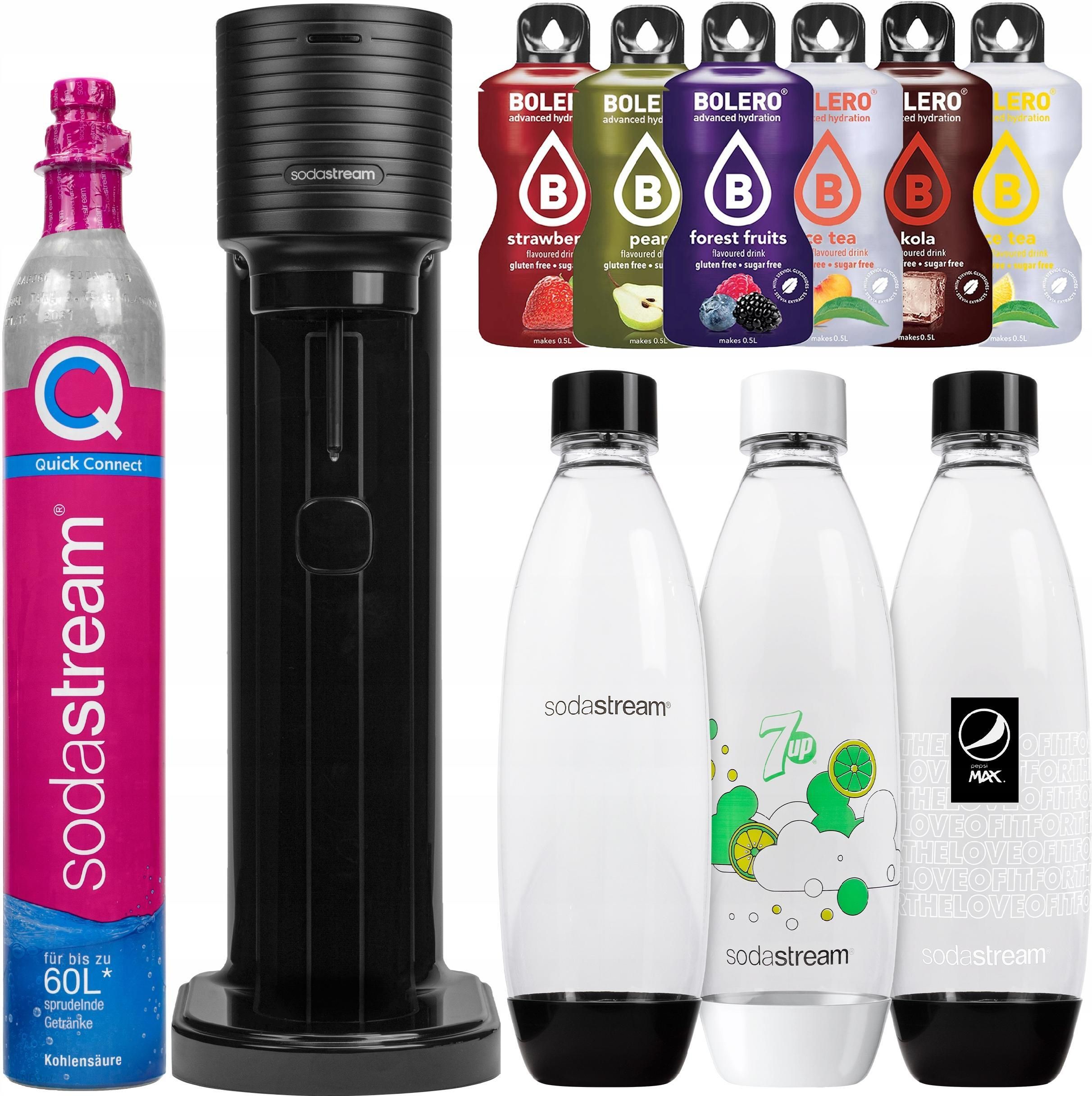 Saturator Sodastream Gaia Titan Jedna Butelka + 2 Butelki Fuse (7up, Pepsi  Max) + Bolero - Saturatory - Opinie i ceny na