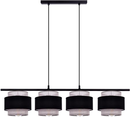 Lampa wisząca na listwie, czarno-szare abażury K-5173 z serii ETELA