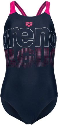 Dziecięcy Strój kąpielowy Arena Girl'S Swimsuit V Back Graphic 005538/780 – Granatowy