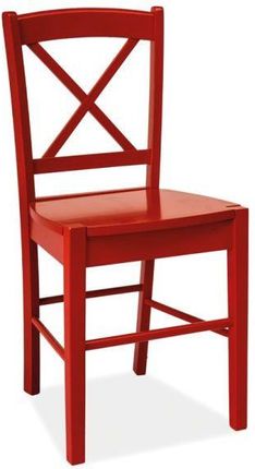 Czerwone Krzesło Drewniane Cd 56 Cd56Cz