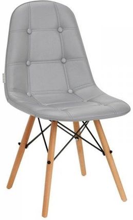4Rico Krzesło skandynawskie QS-185 eco skóra szare