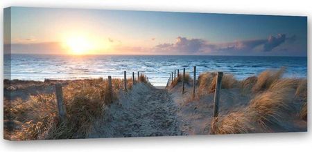 Feeby Obraz Na Płótnie Zachód Słońca Na Plaży Nad Morzem 90X30 827844