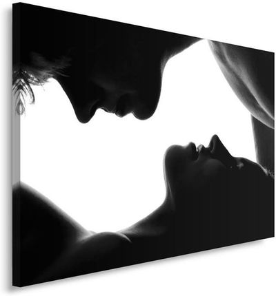 Feeby Obraz Na Płótnie Pocałunek Miłość Para Czarno Biały 100X70 828923