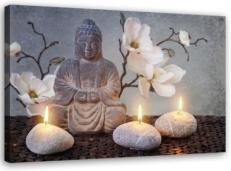 Feeby Obraz Na Płótnie Budda Zen Kwiat Orchidei 100X70 828843
