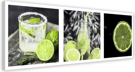 Feeby Obraz Na Płótnie Limonka Drink Panorama 90X30 826503