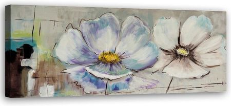 Feeby Obraz Na Płótnie Malowane Kwiaty Shabby Chic 150X50 826556