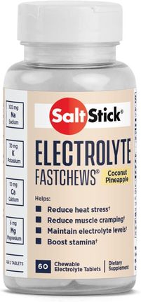 Saltstick Electrolyte Fastchews Pastylki Do Ssania Z Elektrolitami Kokos Ananas 60Szt.