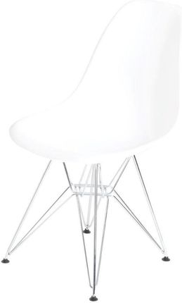 D2.Design Krzesło P016 Pp Białe Chromowane Nogi 3258036