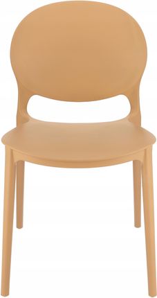 Krzesło Beżowe Ogrodowe Taras Krzesło Beżowe Design Plastikowe Tarasowe Ogrodowe 14182820910