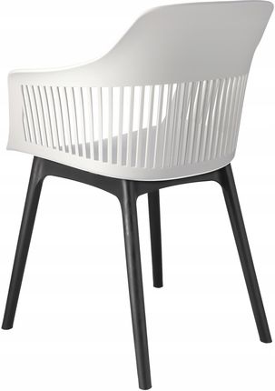 Krzesło Corrando Design Ogrodowe Czerń Biel Krzesło Corrando Design Czarno Białe Ogród Ażurowe 14187423599