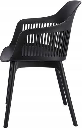 Krzesło Plastikowe Ażurowe Black Design Ogród Krzesło Corrando Black Design Nowoczesny Ogród 14187489583