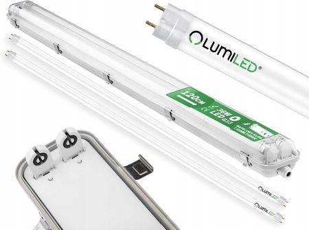 Lumiled Oprawa Hermetyczna Pyłoszczelna 120Cm 2Xt8 G13 Ip65 + Świetlówki Led 18W 4000K (Zledoprmi1035)