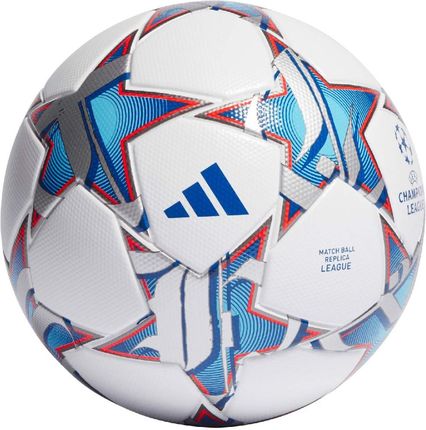 Piłka nożna adidas UCL League 23/24 Group Stage biało-niebieska IA0954 - rozmiar piłek - 5
