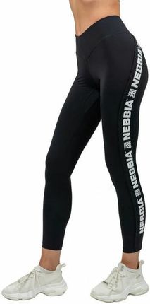 Nebbia High Waisted Side Stripe Leggings Iconic Black M