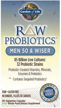 Garden Of Life Raw Probiotyki Dla Mężczyzn 50+ 85 Miliardów Cfu 90Kaps.