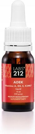 Labs212 Adek Liquid Witaminy W Kroplach Mct 300 Porcji 