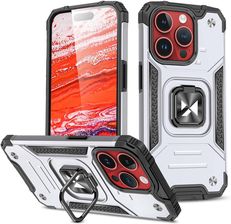 Wozinsky Pancerne Etui Z Uchwytem Na Palec Do Iphone 15 Pro Max Ring Armor Srebrne