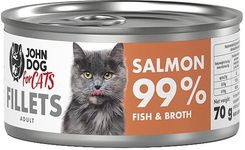 John Dog For Cats Mokra Dla Dorosłych Kotów Filety Z Łososia 70g