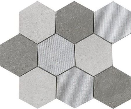 Lantic Colonial World Hexagon Texture Grey 25,9x29,9 