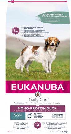 Eukanuba Daily Care Mono-Protein Kaczka dla dorosłych psów 12Kg