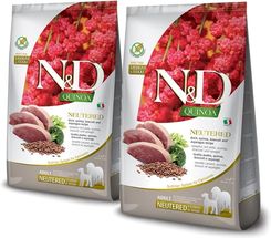 Farmina N&D Quinoa Dog Neutered Adult Madium & Maxi Duck Broccoli Dla Psów Średnich Ras 2X2,5Kg