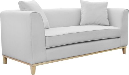Sofa 3 Osobowa W Kolorze Beżowym Na Drewnianych Nogach