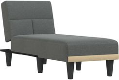 Zdjęcie Szezlong Ciemnoszary Obity Tkaniną - Rumia