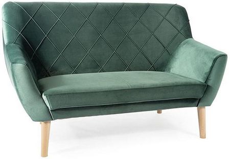 Signal Meble Sofa Kier 2 Velvet Buk/Zielony Klasyczny Salon