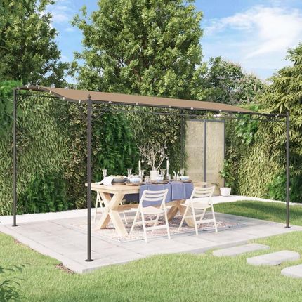 Vidaxl Zadaszenie Kolor Taupe 4X3m 180 g/m² Tkanina I Stal 362396