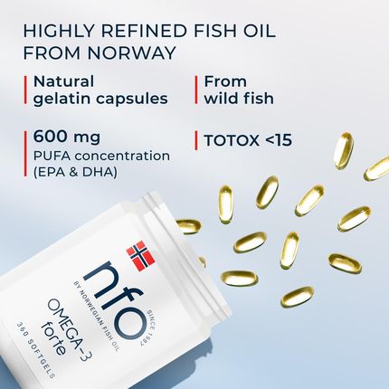 Norwegian Fish Oil As Nfo Omega 3 Forte Big Box 360Kaps. Opinie