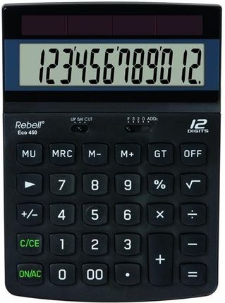 Rebell Kalkulator Re-Eco 450 Bx, Czarna, Biurkowy, 12 Miejsc (REECO450BX)