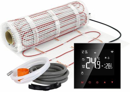 Zestaw ogrzewania podłogowego pod płytki Warmtec mata grzewcza DS2-200 20,0m² 170W/m² + termostat pokojowy SRT20W Wi-Fi