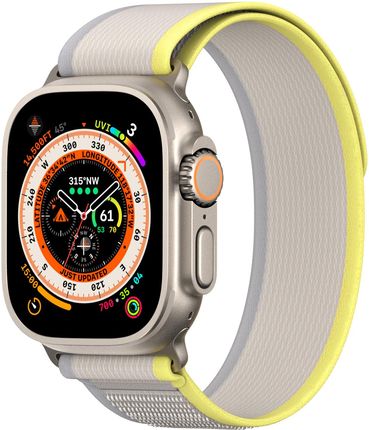 Dux Ducis Sportowy Pasek Na Rzepy Do Apple Watch Ultra 8 7 6 Se 5 4 3 2 1 Strap Yj Version Żółto Beżowy