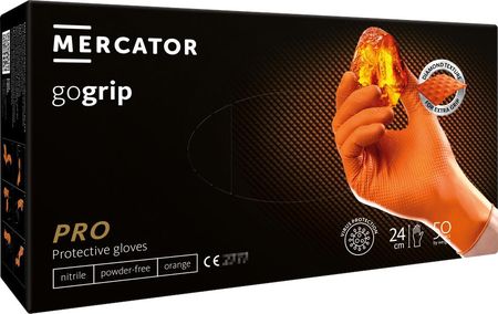 Mercator Medical Rękawice Nitrylowe Go Grip Orange (1) (S)