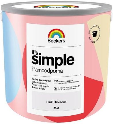 BECKERS IT'S SIMPLE PINK HIBISCUS 2,5L plamoodporna różowa farba do ścian i sufitów