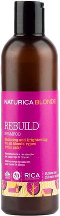 Rica Szampon Naturica Rebuild Oczyszczający Do Włosów Blond I Rozjaśnianych 250ml