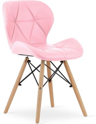 Krzesło LAGO ekoskóra - róż x 1